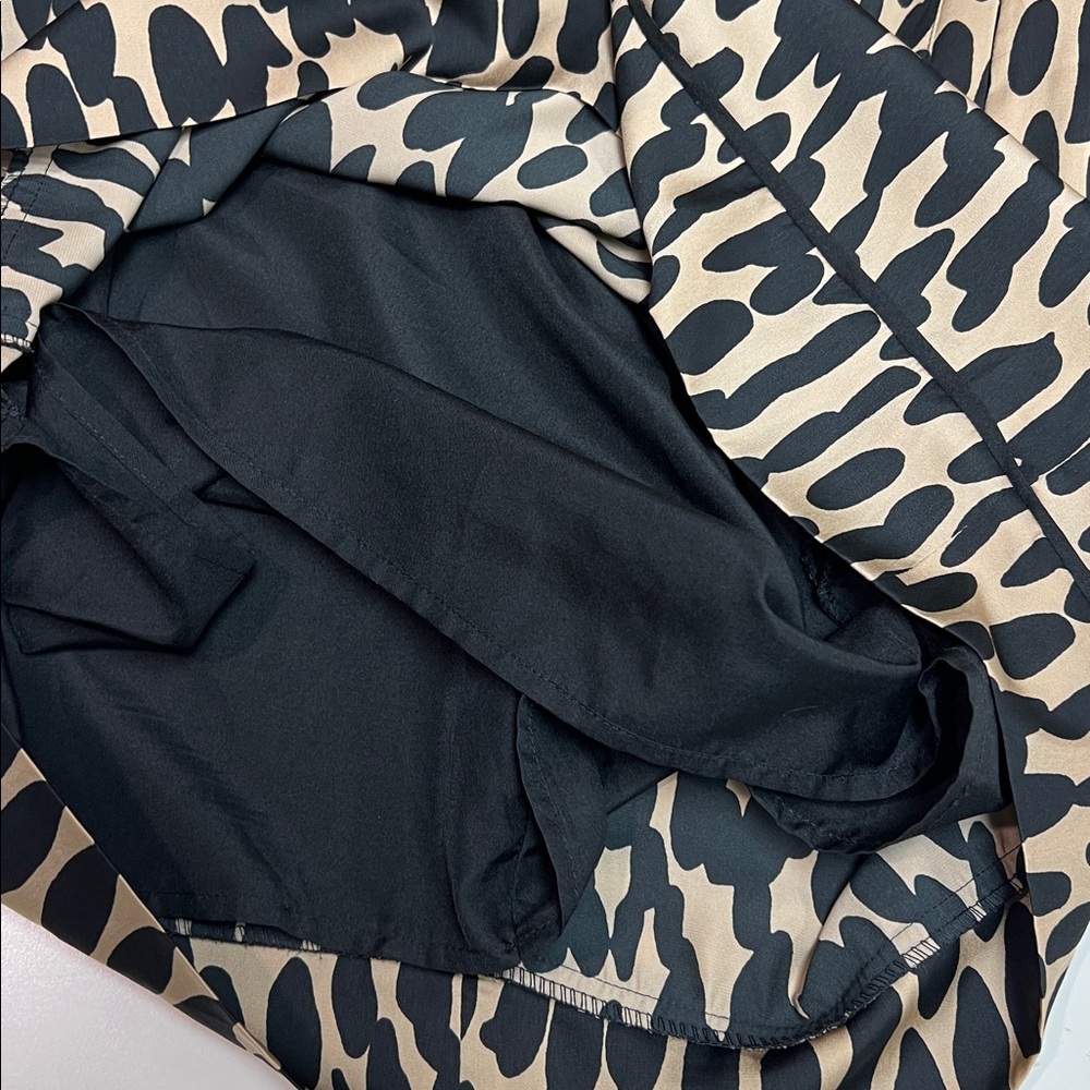 LOFT Black and Tan Patterned Sheath Dress - Picture 11 of 16